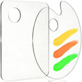 Hulameda 2Pcs Acrylic Clear Paint Palette with Thumb Hole,11.8 x 7.9In - color: Clear-2pcs-11.8*7.9inch