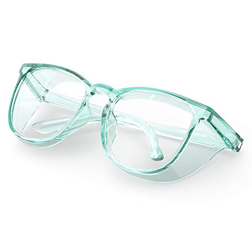 Stylish Safety Glasses, Clear Anti-Fog Anti-Scratch Protective Glasses For Men And Women - color: Light Blue