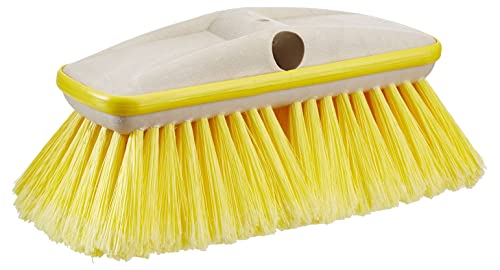STAR BRITE Deluxe Soft Wash 8" Brush Head with Bumper, Dual Connections - color: Yellow, size: Deluxe 8" Brush