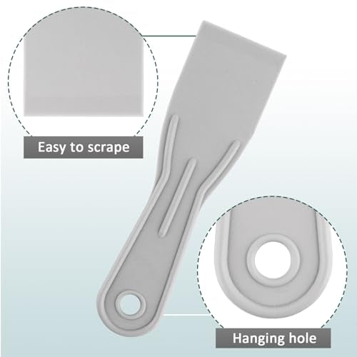 6 PCS Plastic Putty Knife, Flexible Paint Scrapers, Spackle Tool for Spackling, Repairing Drywall, Removing Wallpaper and Applying Plaster