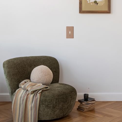 Bates- Light Switch Plates, 10 Pack, Mocha Brown, Light Switch Cover Plate, Single Switch Plate Cover - color: Mocha Brown, size: 10 Pack, Standard-Size