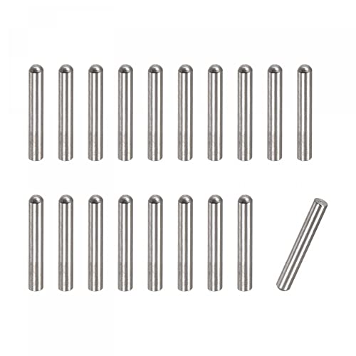 uxcell 3x12mm Dowel Pins, 50pcs 304 Stainless Steel Round Head Flat Chamfered End Dowel Pin Bunk Bed Pins Shelf Pegs Support Shelves Fasten Elements - size: 3x12mm