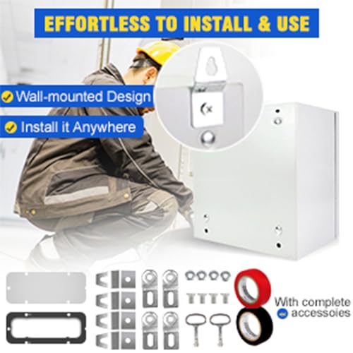 TOCRETOARE Outdoor Electrical Junction Box, 24x 24 x 8' ' NEMA 4X Enclosure Box, Wall Mounted IP66 Waterproof & Dustproof Lockable Metal Junction Box - size: 24"x24"x8"