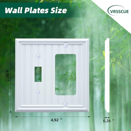 White Natural Material Toggle Light Switch/Decorator Switch Plates(2-Pack) - size: Switch/Decorator