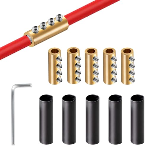 GRZWAYS 6 8 10 AWG Gauge Wire Connector Nut Kit, Copper Connection Terminal - style: 5 sets