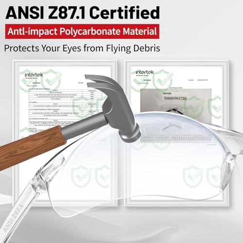 24 Pack Bulk Safety Glasses Clear Lens ANSI Z87.1 Eye Protection | Tinted and Clear Polycarbonate Lenes, Scratch and Impact Resistant Safety Glasses Bulk for Construction, Woodworking, Lab - color: 118-24pc Mixed