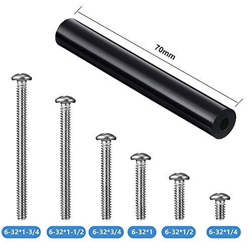 Zonon 150 Pcs Outlet Spacers Electrical Extender Kit Screw Spacers, Black - color: Black