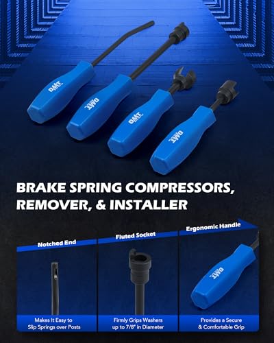 OMT 17pc Drum Brake Tool Kit with Spring Compressors and Adjusting Spoons