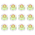 HARFINGTON 12pcs Circular Bubble Spirit Level 8x5.5mm Mini Round Bubble Spirit Level Little Measuring Layout Tools for TV Industrial Carpentry Picture Frame, Green/Red - color: Green/Red, size: 8x5.5mm