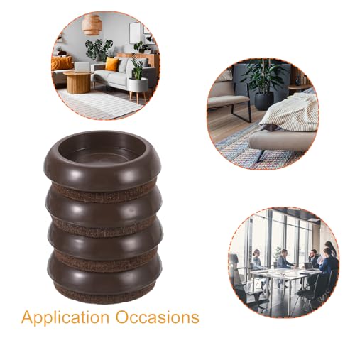 uxcell Furniture Pads, 8 Pcs 1-1/4" Furniture Moving Pads Round Chair Legs Floors Protectors with Felt for Carpet Hardwood Floor Heavy Furniture - size: 1-1/4"