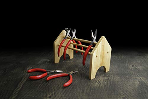SE Mini Wood Pliers Rack - Pine Wood Dowels Rack - Mini Tool Organizer - Tool Free Assembly - WI-PS6