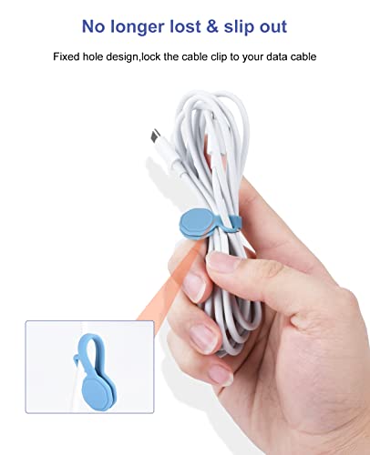 8 PCS Silicone Magnetic Cable Ties, Reusable cord Organizer clips - size: 8-PCS