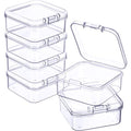 Jetec 6 Pieces Small Clear Plastic Storage Box, 1.7 x 1.7 x 0.8 Inch - size: 1.7 x 1.7 x 0.8 Inch