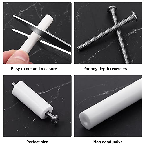 Zonon 150 Pcs Outlet Spacers Electrical Extender Kit Screw Spacers, White - color: White