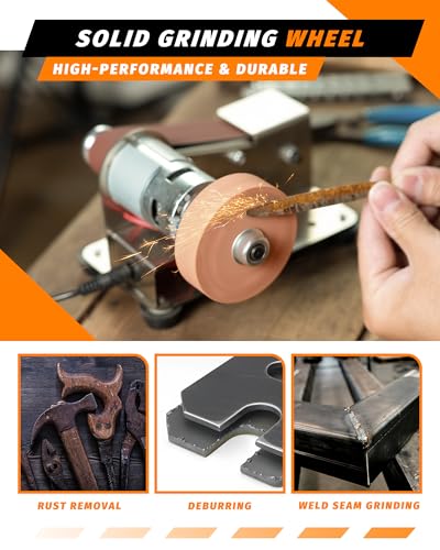 Mini Belt Sander, Electric Small Sander Knife Sharpener, 6.7"x6.9"x4.9" - size: 6.7"x6.9"x4.9"