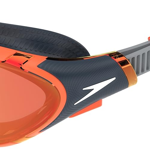 Speedo Unisex-Adult Swim Goggle Biofuse 2.0 - color: Amber Wave/Steel/Crimson Mirrored