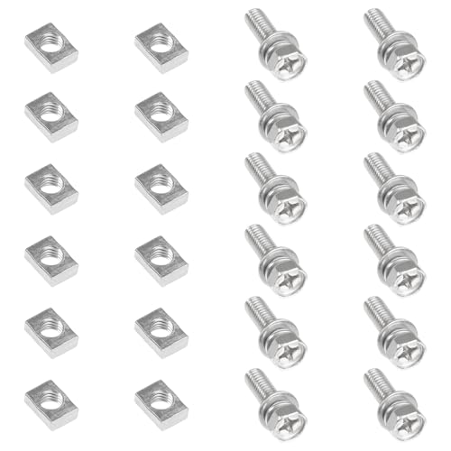 12 PCS M6x16mm Motorcycle Battery Bolts and Nuts Kit - size: M6x16mm