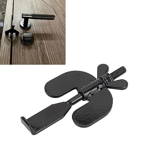 Alomejor Door Stopper, Portable Security Lock Adjustable Stainless Steel for Travelers Home Hotel School Office