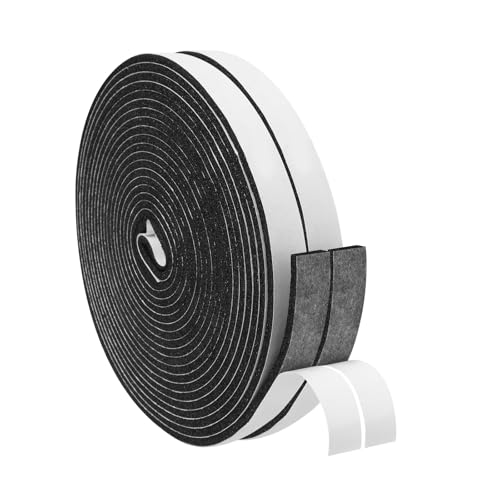 DGSL Foam Weather Stripping, 1/2" x1/8", 33Ft Door Window Seal Tape - size: 1/2In x 1/8In x 33Ft