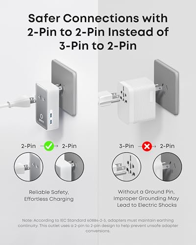 Anker Nano Travel Adapter, 2 USB C Universal Charger, 20W, 1× 2-Pin AC - color: White