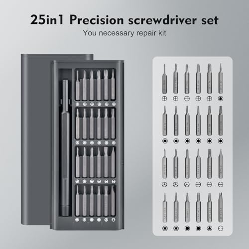 25-in-1 Mini Precision Screwdriver Set Stocking Stuffers for Men Him