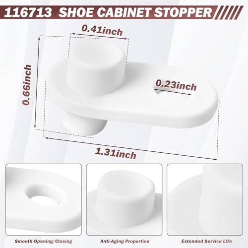 4 Pack Shoe Cabinet Hinge Stopper Replacement Part #116713 - size: 116713 (4 Pack)