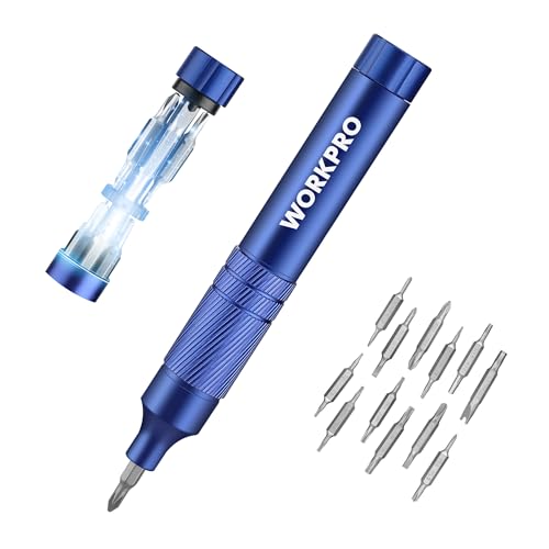 WORKPRO 24 in 1 Multi Bit Mini Screwdriver Set Magnetic, Blue - color: Blue