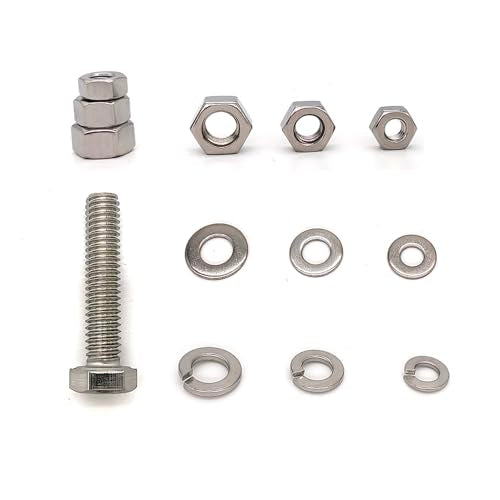 304 SS Hex Head Nuts Bolts Assortment Kit 1/4-20 5/16-18 3/8-16 - size: M6/M8/M10