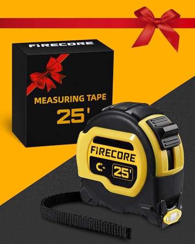 Tape Measure 25 ft with 1/8 Fractions, Magnetic Measuring Tape Retractable