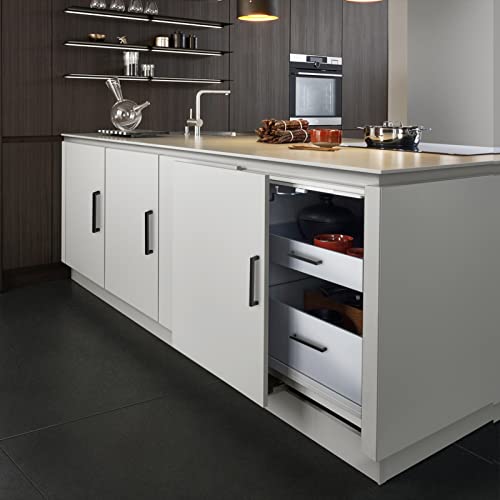 Matte Black 5 Inch Cabinet Handles, 30 Pack Cabinet Pulls - size: 5inch(128mm) Hole Center
