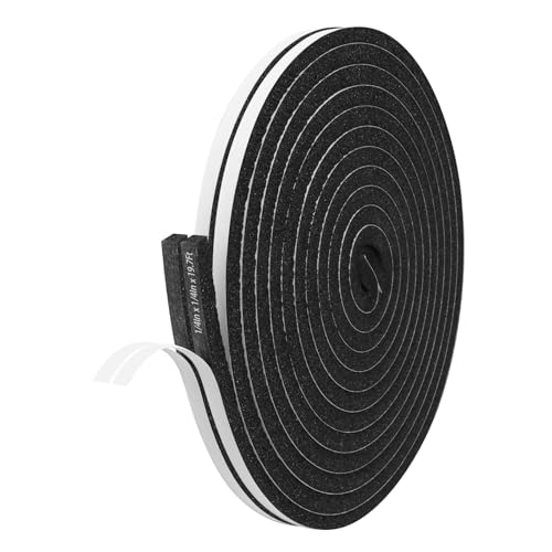 Storystore Self Adhesive Foam Weather Stripping, 1/4"x1/4"x19.7FT Door Seal - size: 1/4In x 1/4In x 19.7Ft
