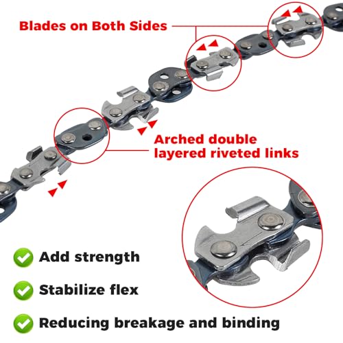53 Inch Rope Saw High Reach Tree Limb Hand Rope Saw Chains with 68 Teeth & Folding Ropes Chain Saws for Tree Trimming Pocket Chainsaw Gardening Camping Cutting Tool