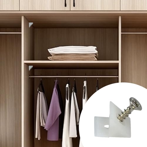 100 Pack Drawer Wedges with Screws, Bottom Support Replacement Brackets for Drawer, Cabinet, Furniture Repair Kit (100)