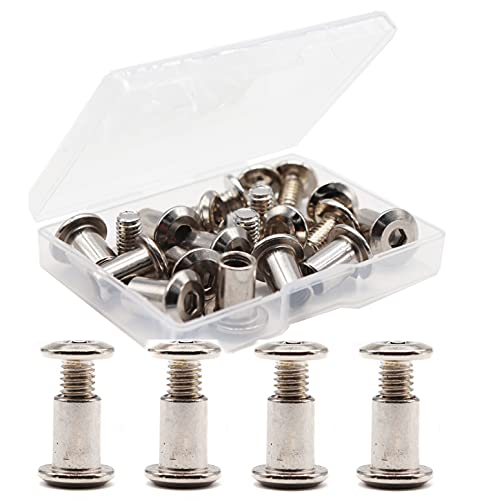 10-Pack M6 x 10mm Rivet Hex Socket Head Cap Connecting Bolt and Barrel Nut for Furniture - size: M6 x 10mm 10-Pack