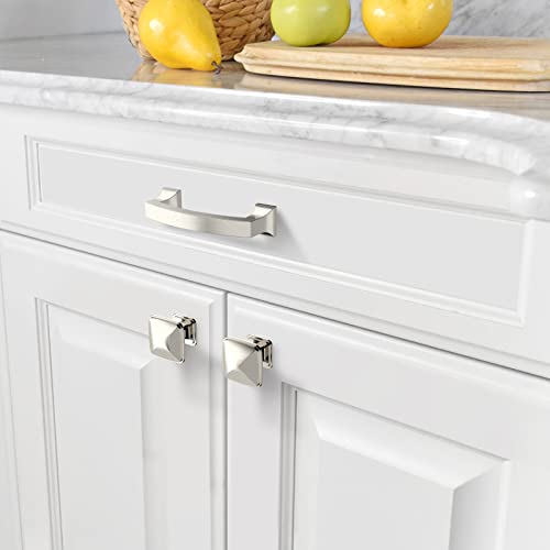 Amerdeco 10 Pack Brushed Satin Nickel Cabinet Pulls 3" - color: Brushed Satin Nickel, size: 3" hole center