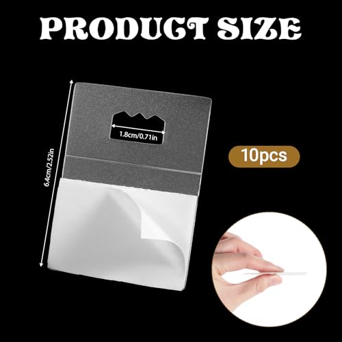 10 Pcs Picture Hanging Hooks for Picture Frames Adhesive Plastic Sawtooth Poster Hanger No Hole Picture Hanging Stick on Picture Frame Hooks for Back of Frames
