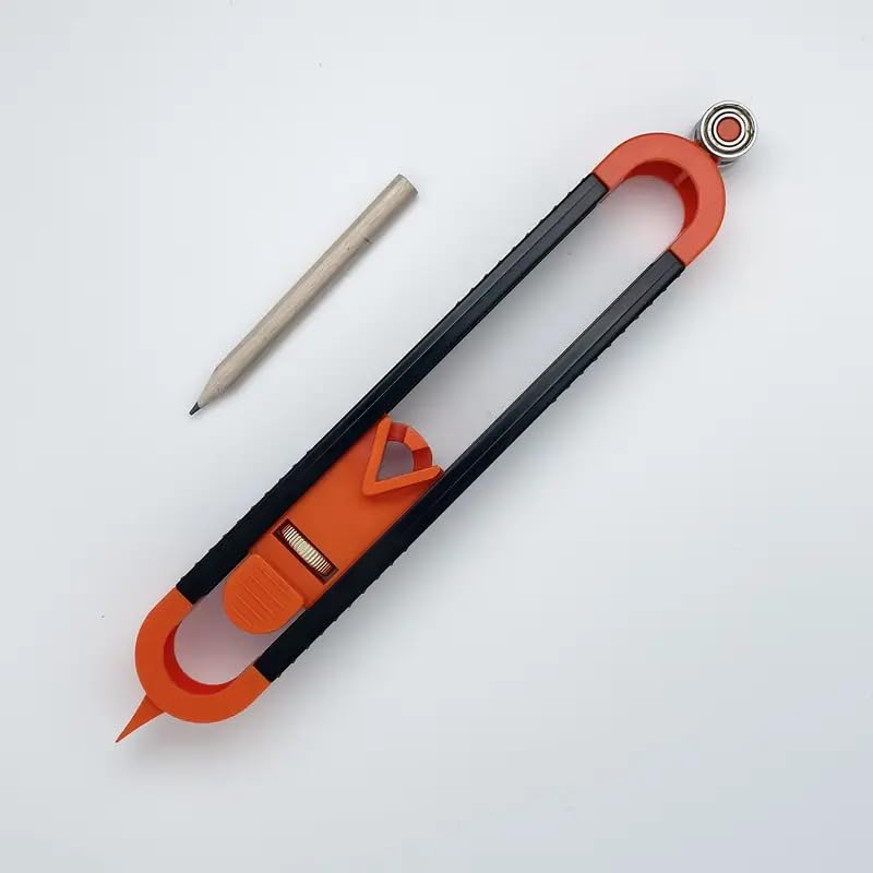 1 Set Contour Gauge Measuring Ruler with Lock Adjustable for Woodworking, Tiling and Carpentry Irregular Curve Profiling Tool, A1
