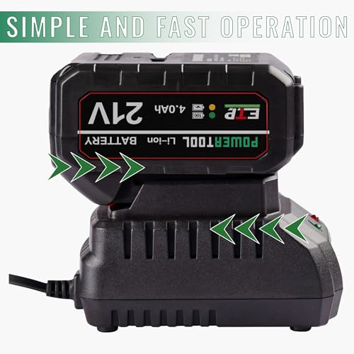 ALLEN ADMONDS 21V Battery Rapid Charger Base, Single Port Fast Charger