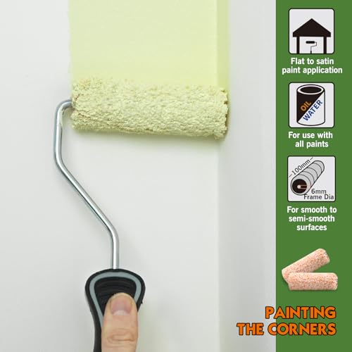 ROLLINGDOG 4 inch Small Paint Roller Sleeves - color: 10pc 4" Microfiber Roller Cover