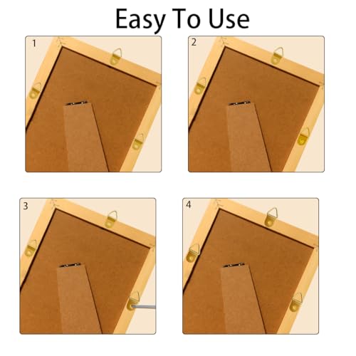 100 Pieces Small Triangle Ring Steel Picture Hangers with 100 Pieces Screws - color: Gold