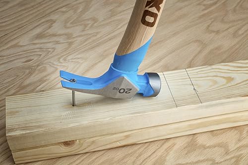OX 20 oz Framing Hammer, Milled Face Claw Hammer, Martillos de Construccion - style: 20-oz Hammer + Grip
