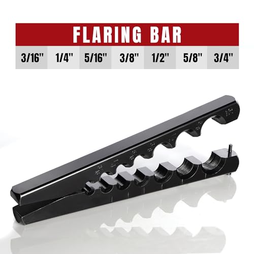 Thorstone 45 Degree Eccentric Flaring Tool Kit for HVAC, Red - size: 7 Sizes (3/16"-3/4")