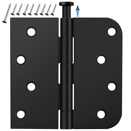 3 Pack Matte Black Door Hinges 4 Inch, Exterior Door Hinges - color: Matte Black, size: 4" 3 Pack