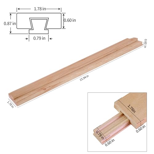 Wax Coated 16-Inch Drawer Slides - Undermount Drawer Slides Bottom Mount, Wooden Replacement Track for Dresser Cabinet Furniture Repair, 2 Pcs - size: 16Inch-2pcs
