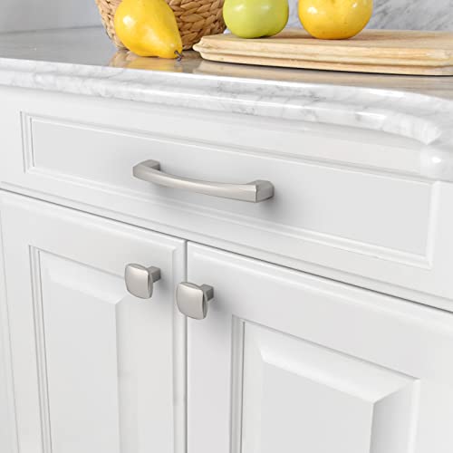 Amerdeco 10 Pack Brushed Satin Nickel Cabinet Pulls 4 Inch(102MM) Hole Centers Kitchen Cabinet Handles Hardware Kitchen Handles for Cabinets Cupboard Handles Drawer Pulls ZH0032 - color: Brushed Satin Nickel, size: 4"/102MM Hole Center