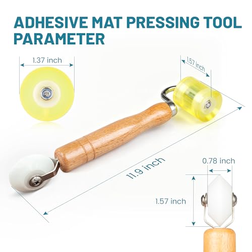 NuIth 2-in-1 Auto Car Audio Sound Deadening Application Rolling Wheel Roller, PU Sound Deadening Mats Roller W/Bearings + POM V-Shape Roller Head, Heat Abatement Mat Wallpaper Deadener Seam Roller - style: 2-IN-1Flat Seam Roller+V-Shape Roller