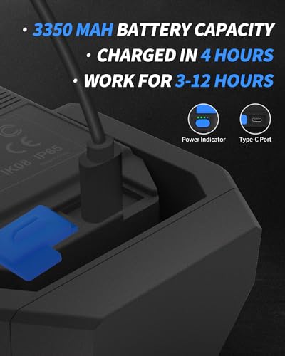 Led Work Light with 4 Modes, 1200LM Portable COB Magnetic Light - color: Blue