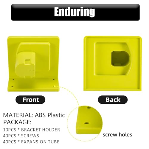 10 Pack Tool Holder Compatible with Ryobi 18V Wall Mount Plastic - size: 10 Pack