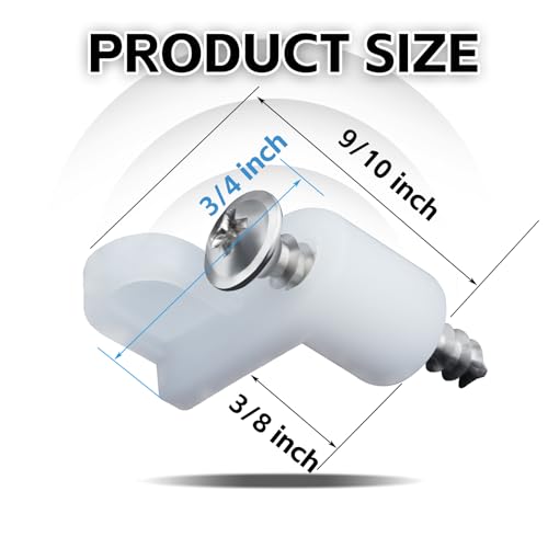 fallingstar 3/8 Inch Offset Window Screen Clips with Screws (15, White) - color: White