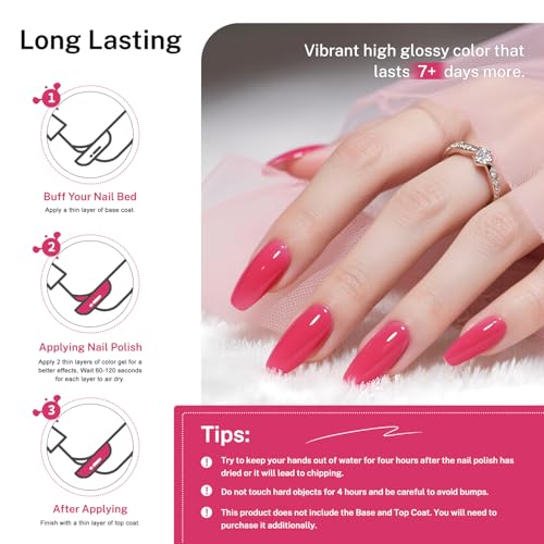 OpenLive 16.5ml Rose Red Nail Polish Large Volume Nail Polish - color: Rose Red